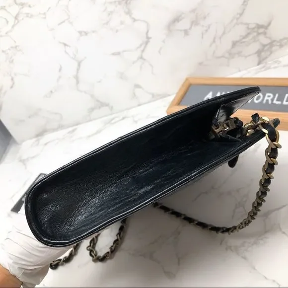 SOLD ✅ CHANEL Vintage CC Quilted Classic Single Flap Bag in Black Lambskin - Picture 8 of 13